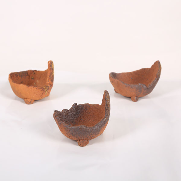 信楽大鉢　骨董品 盆栽鉢 信楽焼 植木鉢 金彩大深ソリ 6号 多肉植物 山野草 | チャーム