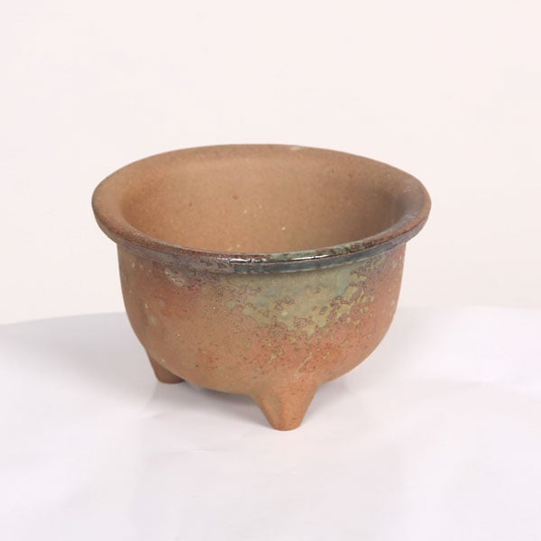 鉢：三つ足 三彩鉢 4号*資材 | 盆栽鉢・水盤,お買い得小鉢,土物・焼締