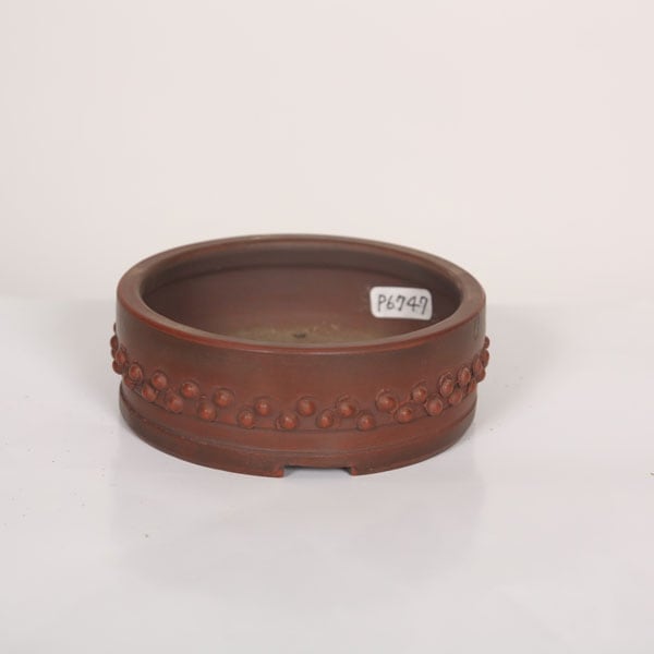 盆栽小鉢：美芸（常滑）丸切立鋲打 9.5cm | すべての商品 | 遊恵盆栽 本店