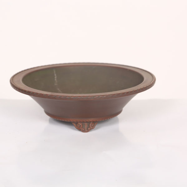 盆栽鉢　美芸e 盆栽小鉢：美芸（常滑）丸雲足龍付鉢 10.5cm*資材 : 遊恵盆栽 Yahoo!店