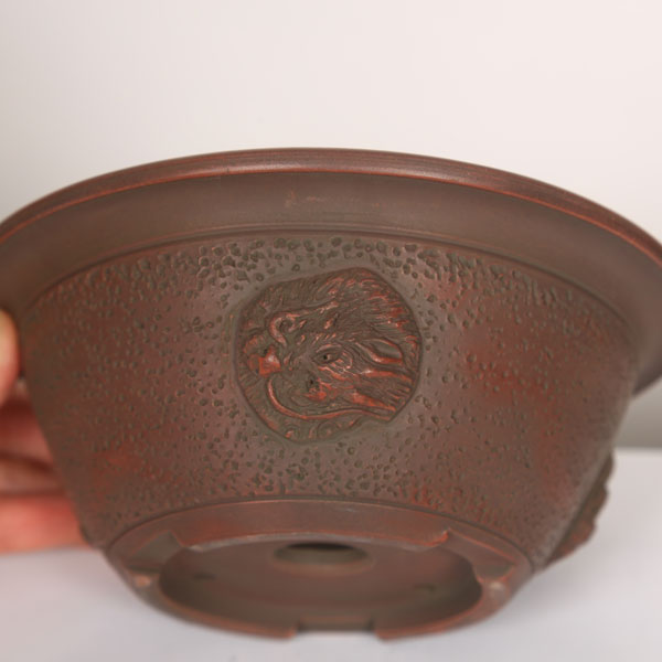 盆栽小鉢：美芸（常滑）丸中深ワン形高台龍付鉢 15.4cm | すべての商品
