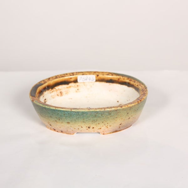 石田祥石　楕円　盆栽鉢 現代小鉢：祥石(二代目)ゆうき 楕円鉢 12.6cm【現】 | すべての商品