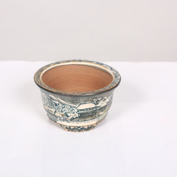 盆栽鉢 植木鉢 陶翠鉢 絵鉢 現代小鉢:陶翠 丸鉢 8.8cm【現】 | すべての商品 | 遊恵盆栽 本店