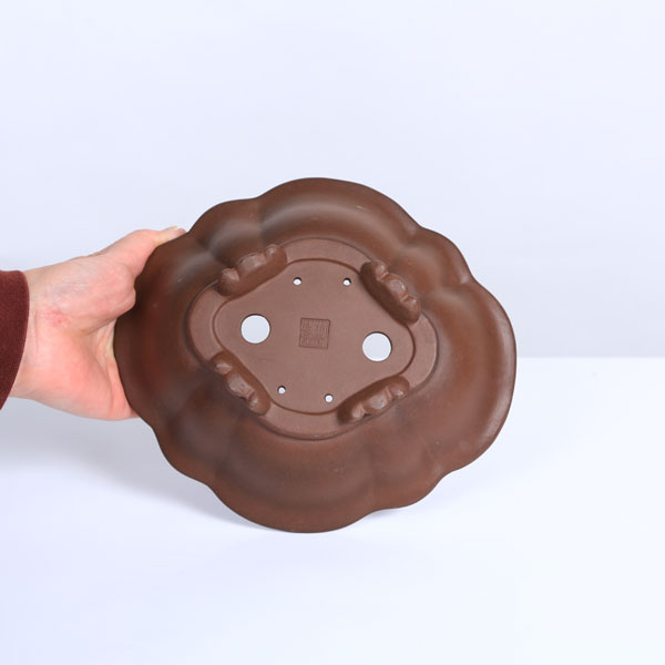 中国鉢　もっこ　盆栽鉢 盆栽鉢：中国産土物モッコ鉢（柏陽造記）【現品】7号 | すべての商品