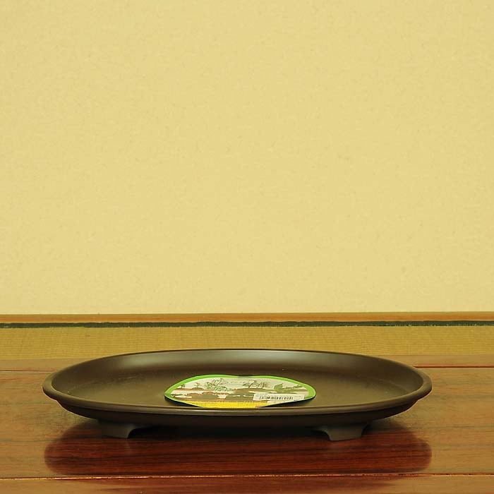 盆栽受け皿：足付楕円型 9.5号*資材 | 盆栽鉢・水盤 | 遊恵盆栽 本店