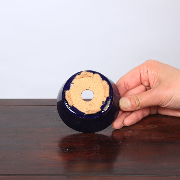 豆盆栽鉢　希少時代　陶翠　彩交趾黒泥丸豆鉢3個セット 豆盆栽鉢 希少時代 陶翠 彩交趾黒泥丸豆鉢3個セット 現代小鉢：陶翠 丸