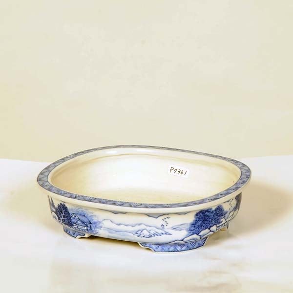 現代小鉢：月香 縁付楕円鉢 17.0cm【現】(共箱・共布 有) | 新着商品