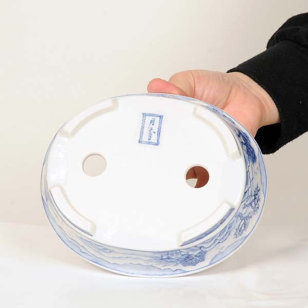 現代小鉢：月香 楕円鉢 16.6cm【現】(共箱・共布 有) | すべての