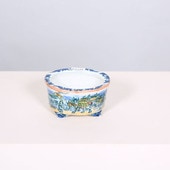 陶翠　絵鉢　盆栽鉢　小品盆栽　山野草 康人 山野草鉢 盆栽鉢 植木鉢 小品盆栽 多肉植物 塊根植物