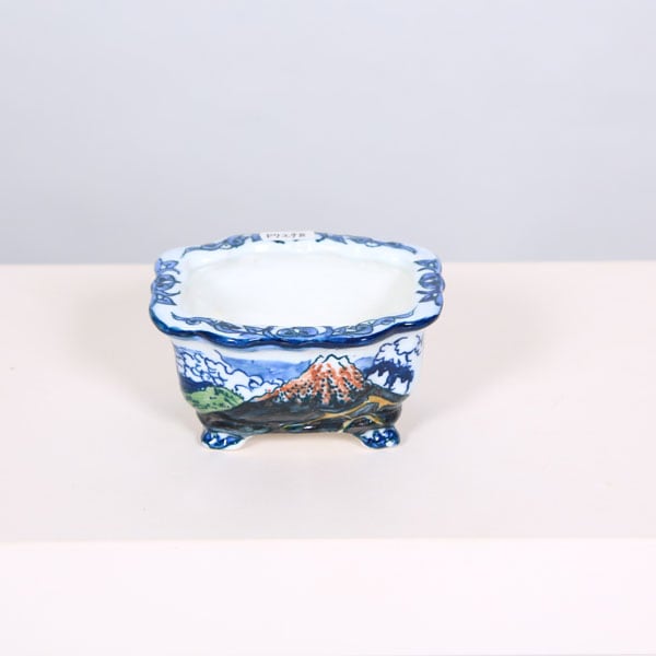 陶翠　90 盆栽鉢　長方 現代小鉢：陶翠 長方鉢 10.4cm【富嶽三六景 山下白雨】【現】 | すべて