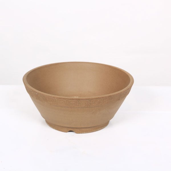 特価：国産土物 雷紋付丸鉢 7号*資材 | すべての商品 | 遊恵盆栽 本店