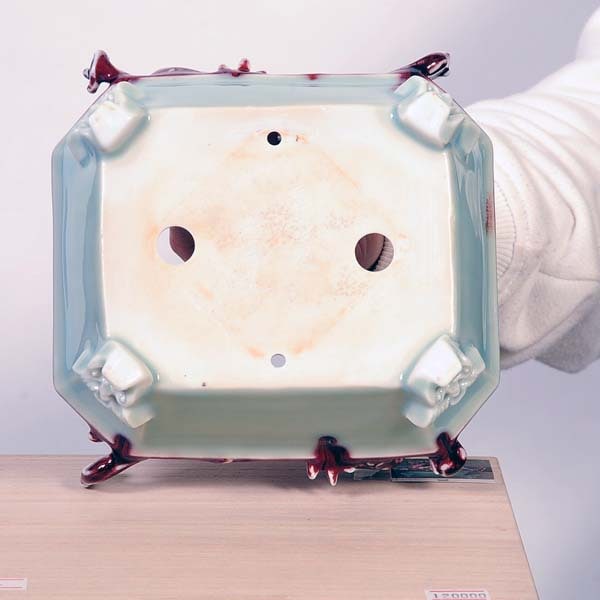 中国清時代 辰砂 鉢 直径15㎝ タヒチ 東な7-0707① 中国清時代