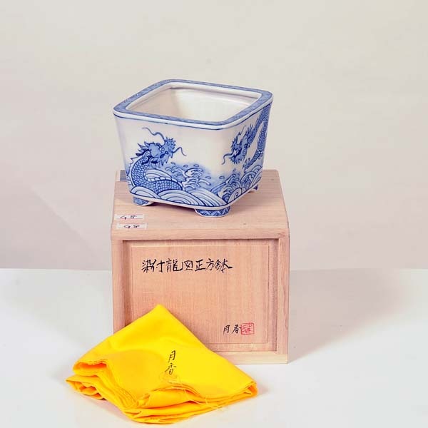 現代小鉢：月香 染付龍図正方鉢 10.0cm【現品】*gekkou | すべての商品
