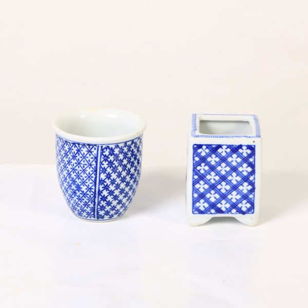 鉢：絵柄鉢（青絵） 2個セット | すべての商品 | 遊恵盆栽 本店