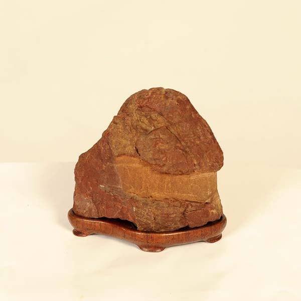 C0028 水石 加茂川石 Kamogawa-ishi 水盤付き : C0028 水石 加茂川石 Kamogawa-ishi 水盤付き : ホーム＆キッチン