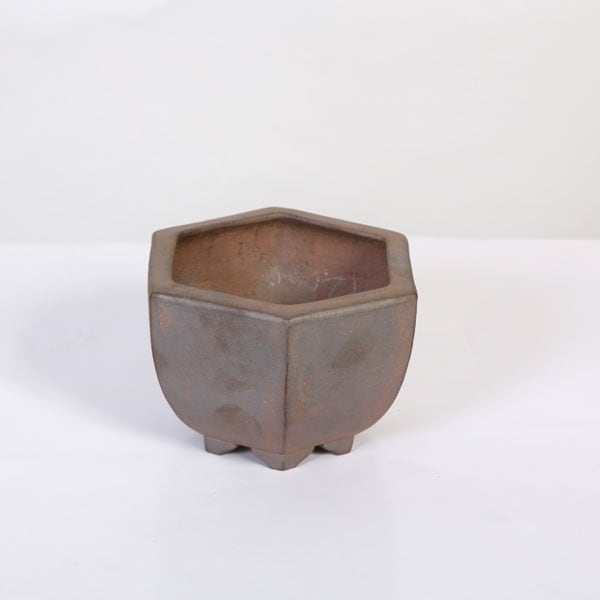 盆栽　鉢　黎鳳　幅47.4cm 楽天市場】【中古】盆栽鉢 常滑 黎鳳造 中型 長辺 約 39.8cm 楕円鉢