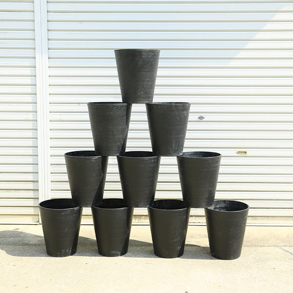中古鉢：硬質プラスチック鉢（セラアート鉢）深鉢 10号 10個セット