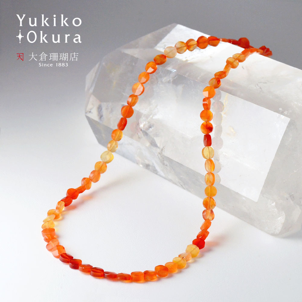 SV925 カーネリアン コイン ネックレス