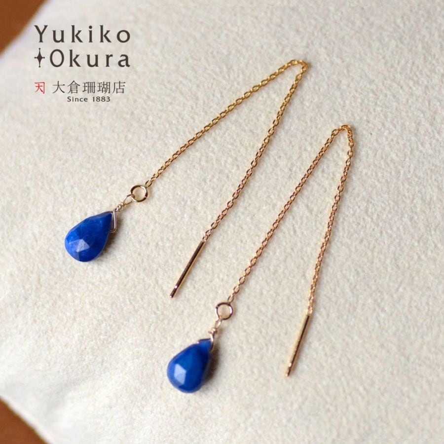 K14GF ラピスラズリ アメリカン ピアス