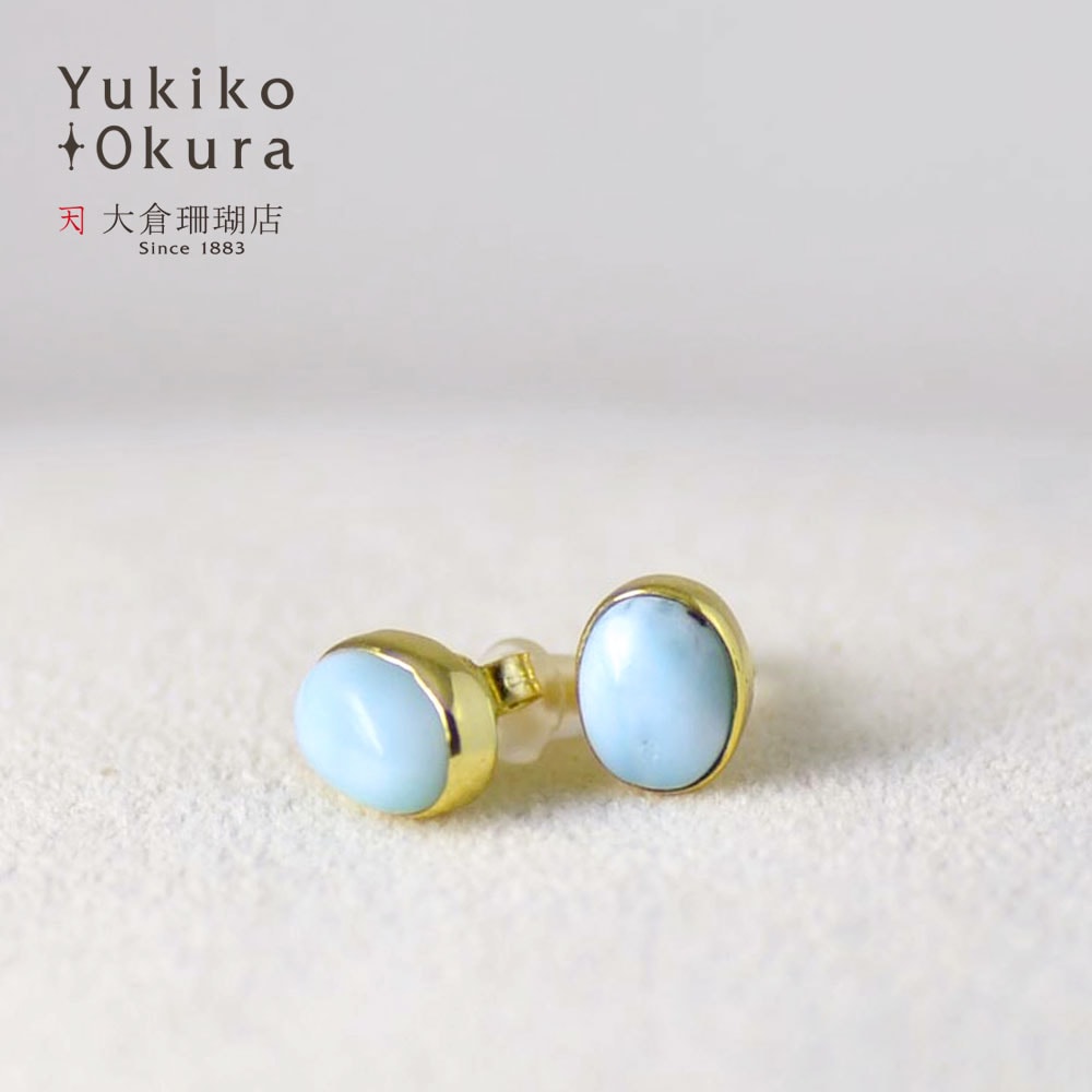 シルバー925 ラリマー ピアス
