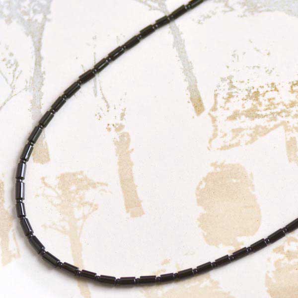 オニキス ガラスビーズ ショートネックレス