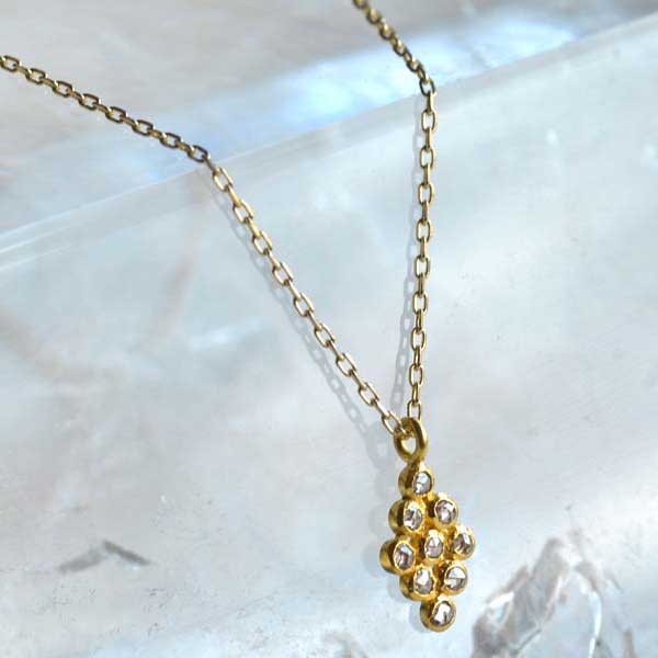 K18 ブラウンダイヤ チェーン ネックレス