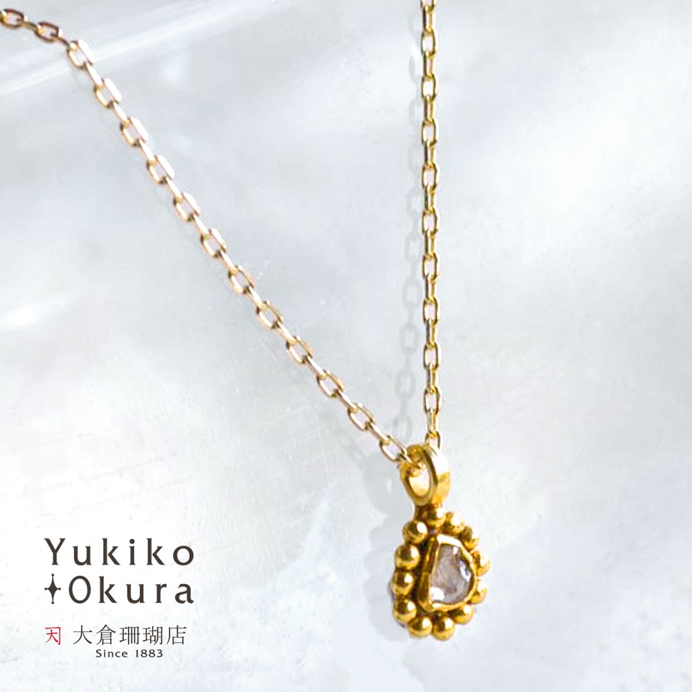 K18 ブラウンダイヤ チェーン ネックレス