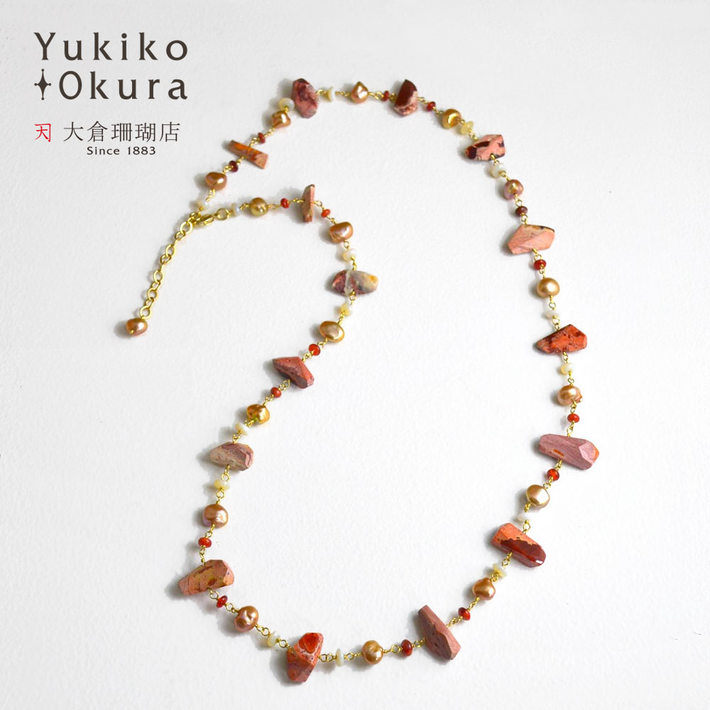 ファイヤーオパール ロング ネックレス