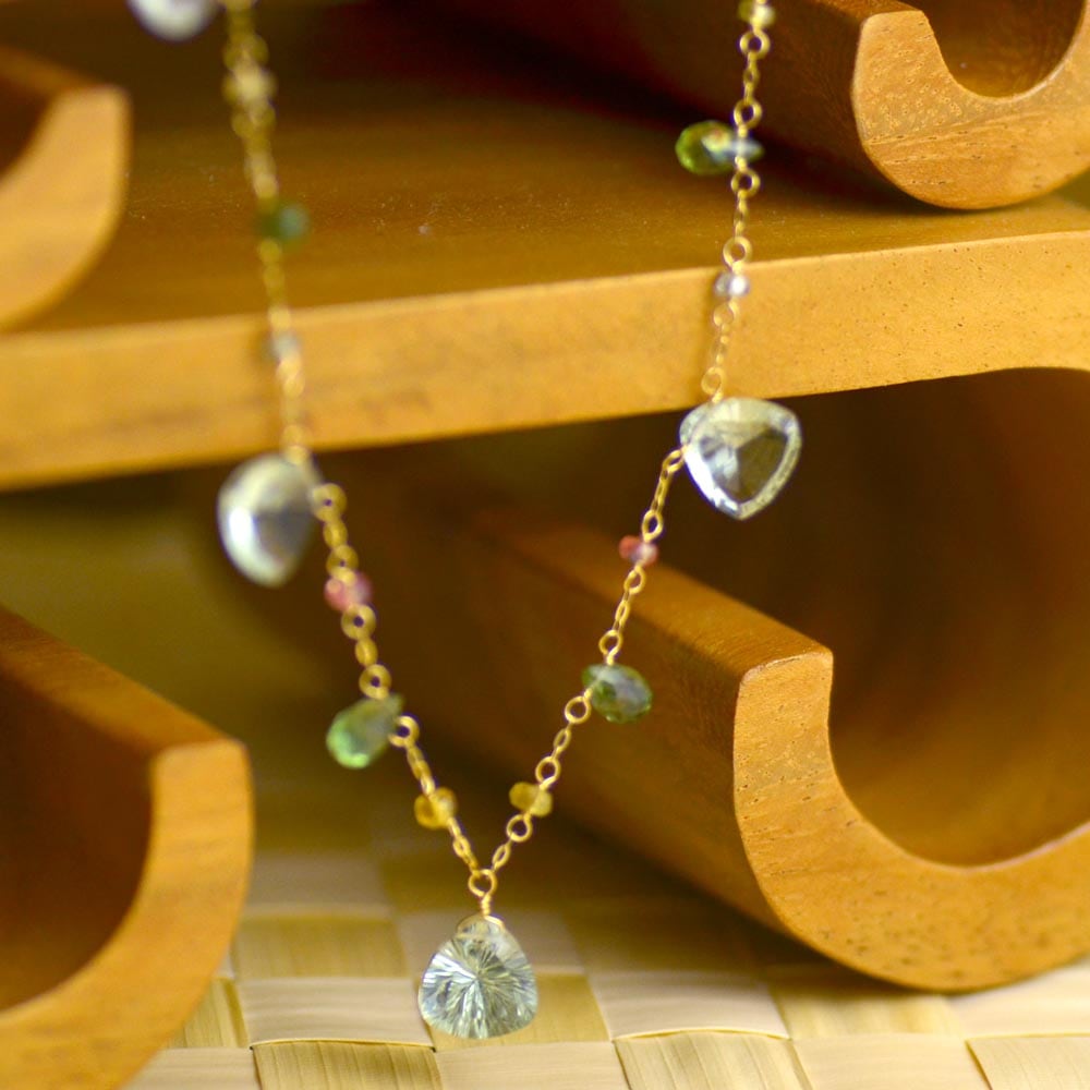 K18 グリーン アメシスト グリーン アパタイト ネックレス