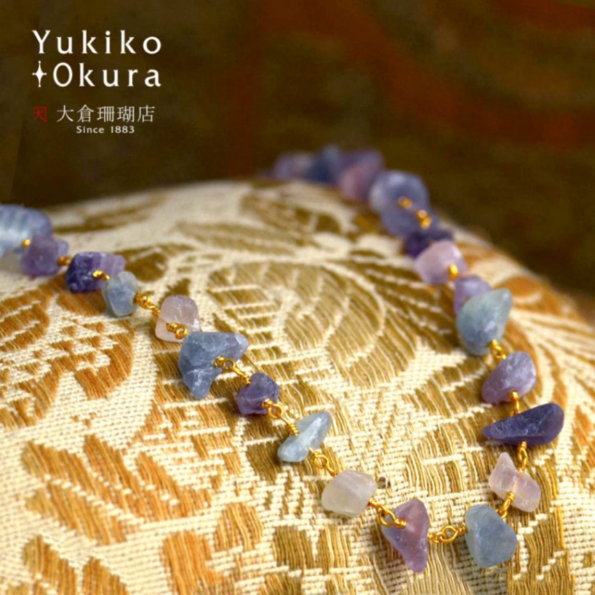 フローライト さざれ ネックレス