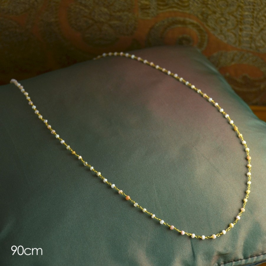 ピンク オパールシャンク巻き ネックレス