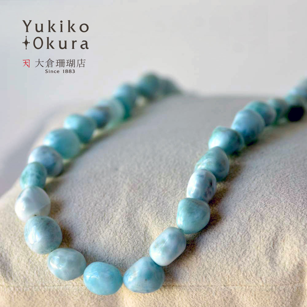 ラリマー タンブル ネックレス