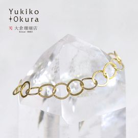 SV ゴールドカラー オーバルチェーンブレスレット