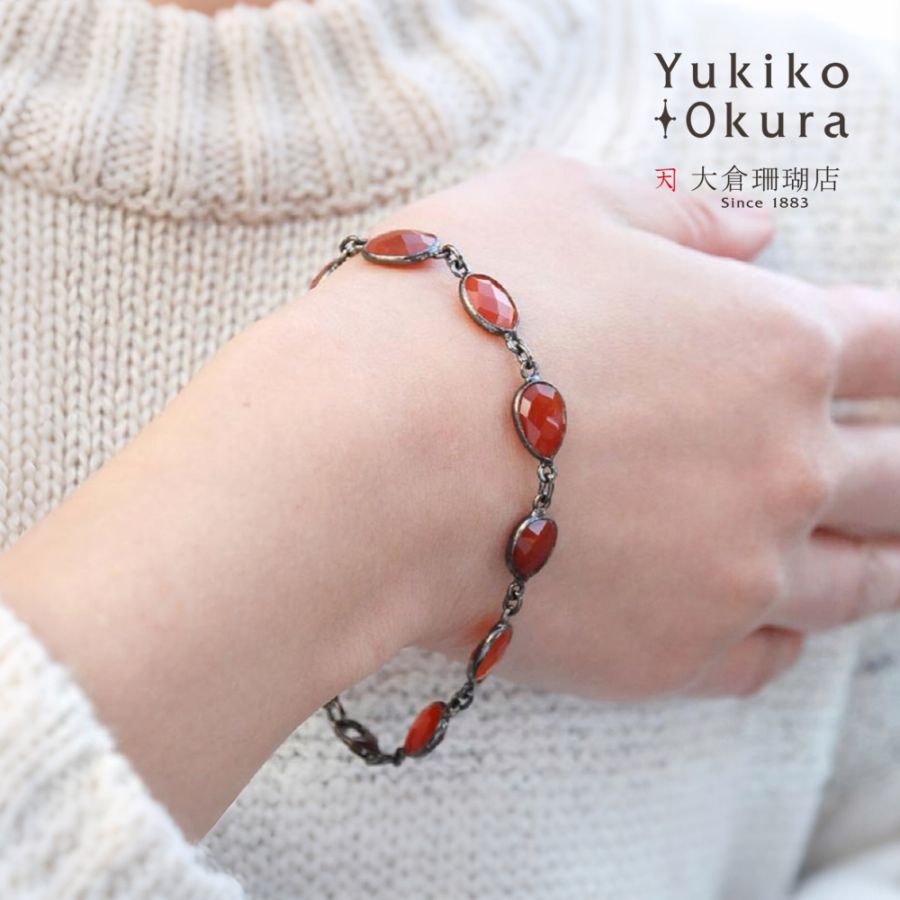 SV ( 銀古美仕上げ ) カーネリアン ブレスレット