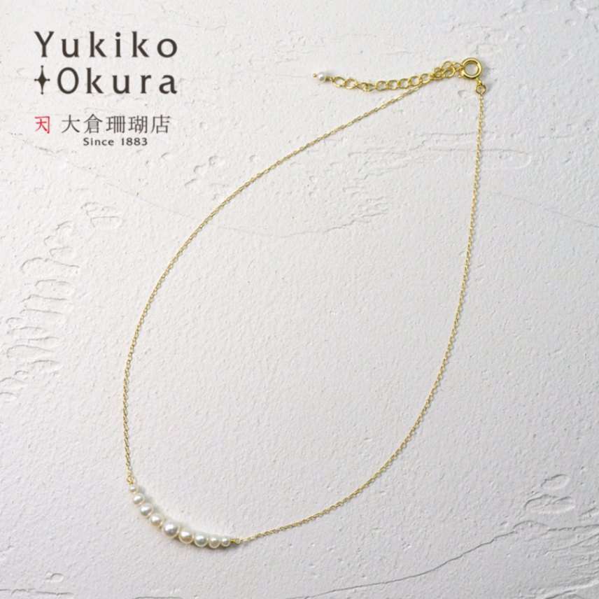 ゴールドカラーチェーン＋淡水パールネックレス