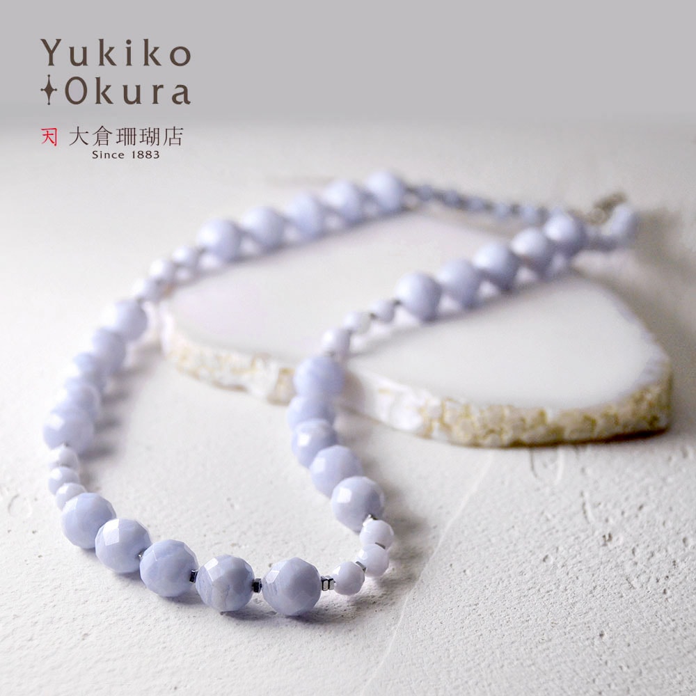 ブルーレースアゲイト ヘマタイト ネックレス