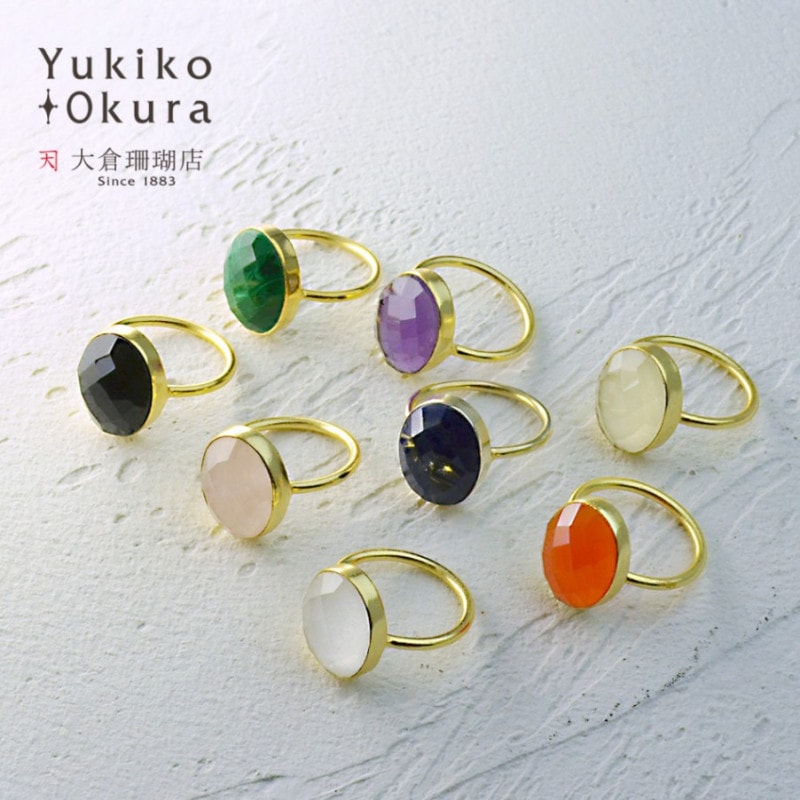 SV925(ゴールドカラー) 天然石 リング