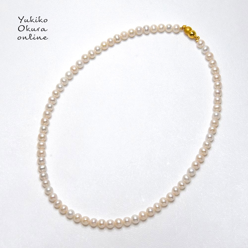 淡水パール ポテト5.5mm ネックレス