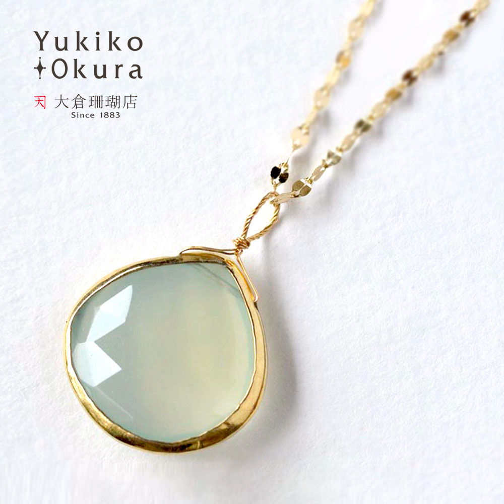 グリーン カルセドニーマロン チャーム