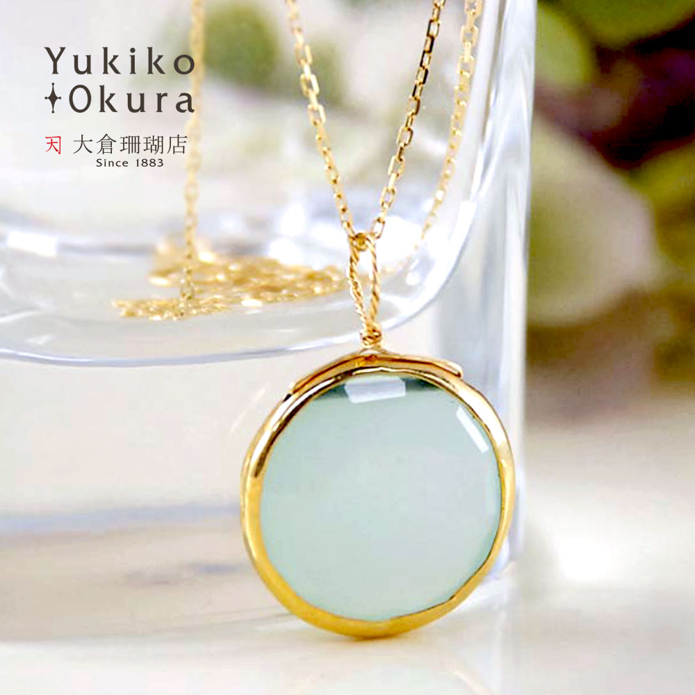 グリーンカルセドニー コインチャーム