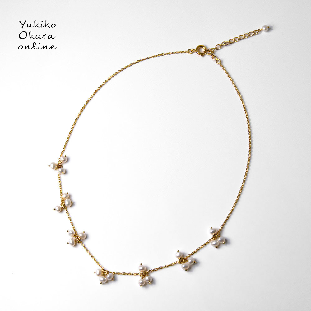 淡水パール ポテト フリンジネックレス