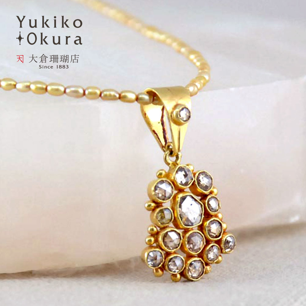 K18ブラウンダイヤモンドチャーム トリコロールカラー K18ブラウンダイヤモンドチャーム トリコロールカラー K18