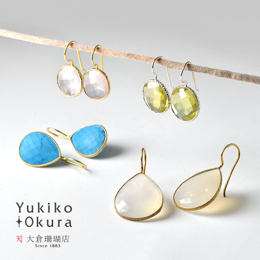 シルバー925 カラーストーン ピアス