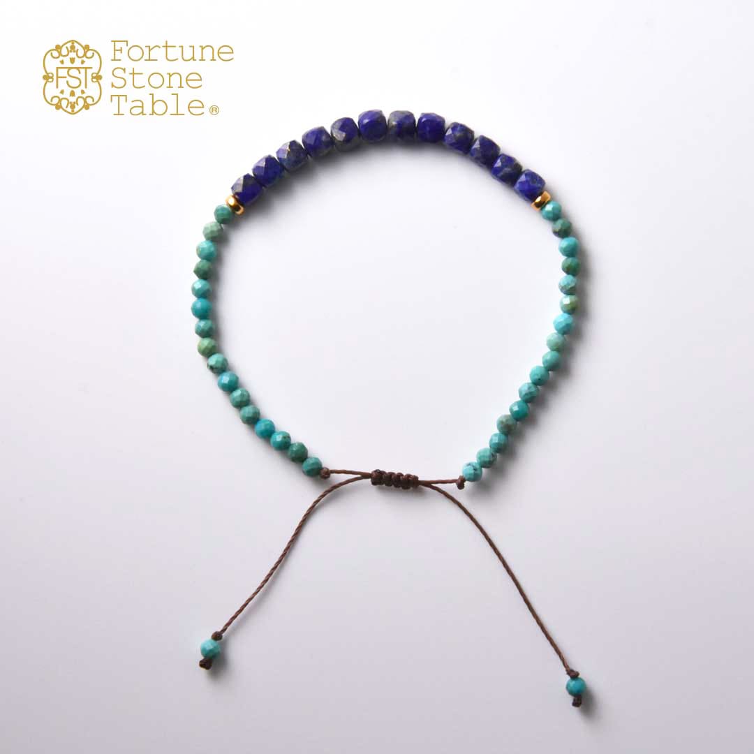 TWOtone stones ブレスレット　ラピス×ターコイズ【Fortune Stone Table】