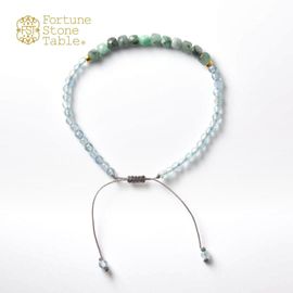 TWOtone stones ブレスレット　エメラルド×ブルートパーズ【Fortune Stone Table】