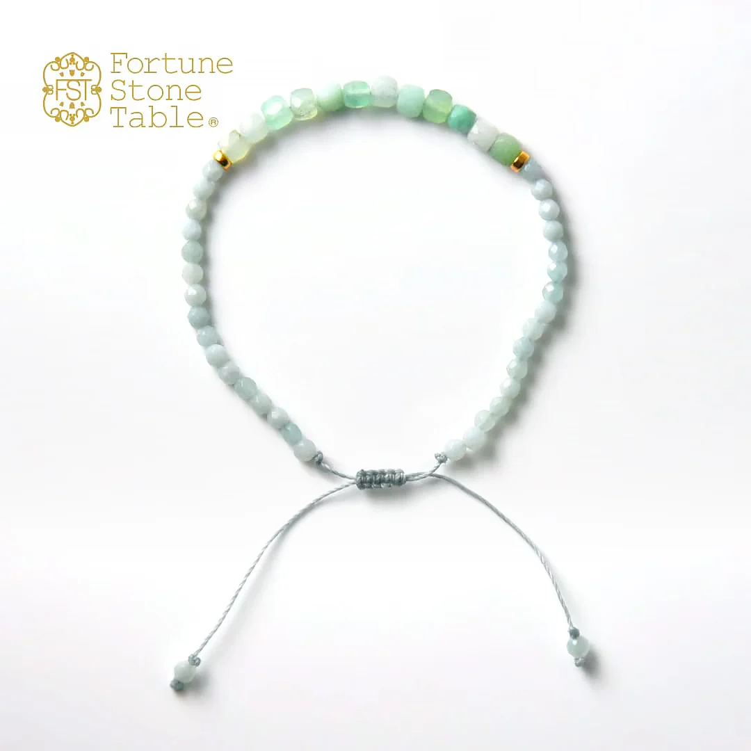 TWOtone stones ブレスレット　クリソプレイズ×アマゾナイト【Fortune Stone Table】