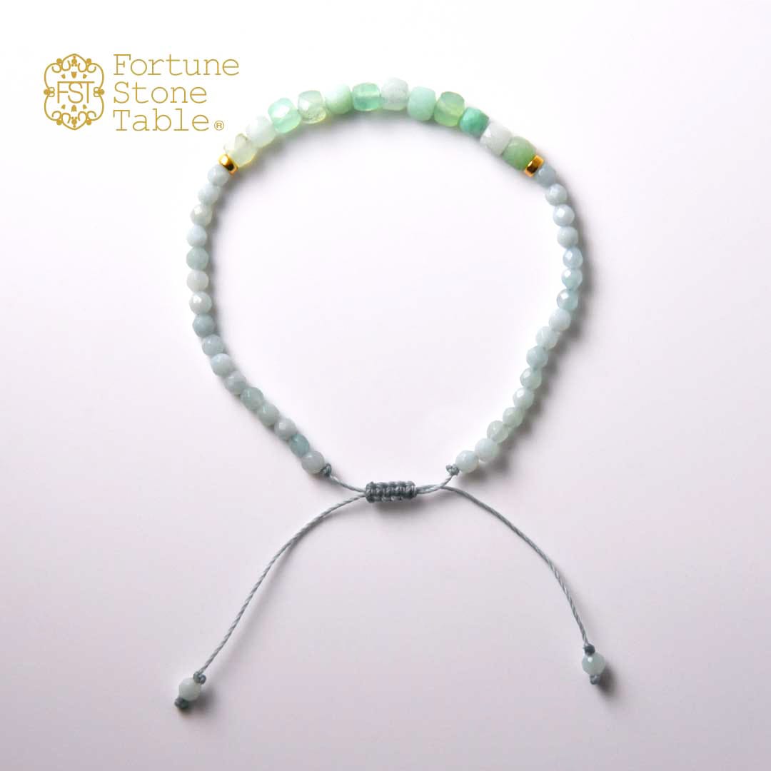 TWOtone stones ブレスレット　クリソプレイズ×アマゾナイト【Fortune Stone Table】
