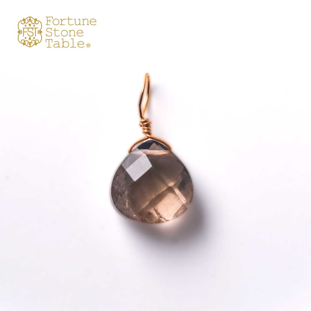 カラーで選ぶチャーム　スモーキークォーツ･マロン【Fortune Stone Table】