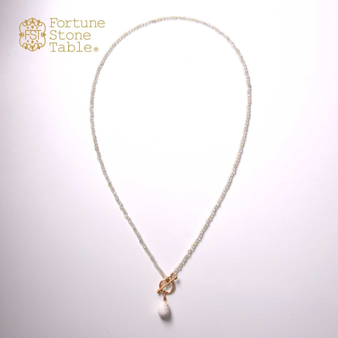 TWOtone stones ネックレス　プレナイト×ホワイトアゲイト【Fortune Stone Table】