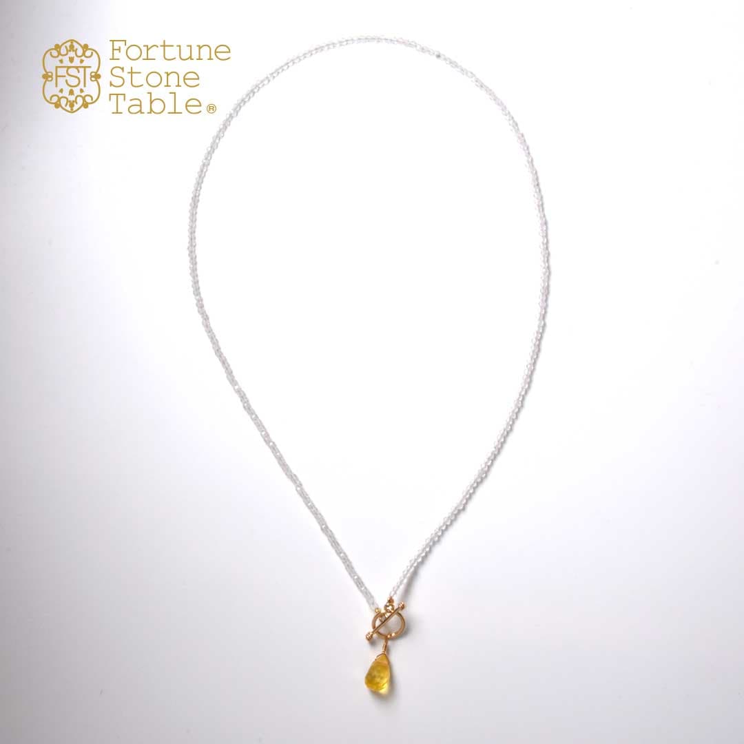 TWOtone stones ネックレス　水晶×フローライト【Fortune Stone Table】